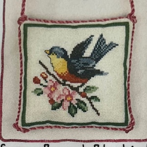 POSY COLLECTION- Susan Branch &quot;Bluebird&quot; Counted Cross Stitch Ornament Kit~Bluebird Cross Stitch Kit~Susan Branch Artwork Cross Stitch Kit