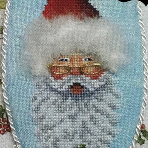 Patrón de punto de cruz &quot;Jolly Olde St Nick&quot; de BLACKBERRY LANE ~ Patrón de punto de cruz de Papá Noel ~ Punto de cruz navideño ~ Punto de cruz de Papá Noel