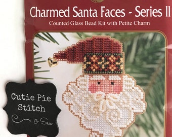 10/% Off Mill Hill Charmed Santa Faces Series II X-stitch//Bead Kit-Santa Noel