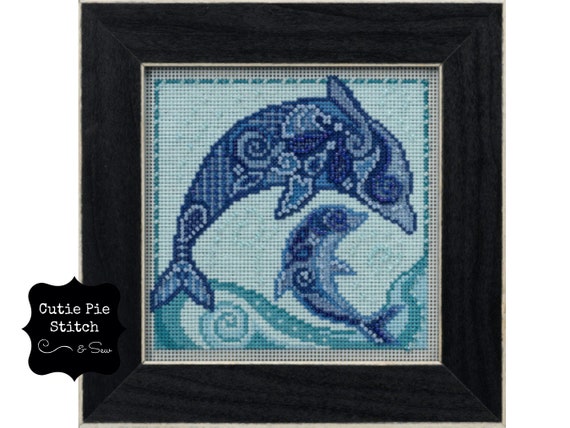 MILL HILL dolphin Beaded Counted Cross Stitch Kit by Mill Hillmarine Life  Quartet Beaded Cross Stitch Kitsea Life Cross Stitch Kit 