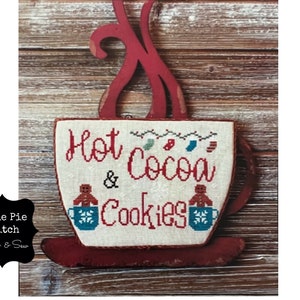 CLEARANCE NEW YORK Dreamer &quot;Hot Cocoa & Cookies&quot; Counted Cross Stitch Pattern~Kitchen Cross Stitch Pattern~Winter Cross Stitch?~Gingerbread