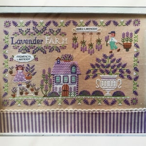 CUORE e BATTICUORE &quot;Lavender Farm&quot; Counted Cross Stitch Pattern~Italian Cross Stitch Pattern~Lavender Cross Stitch Pattern~Flower Farm