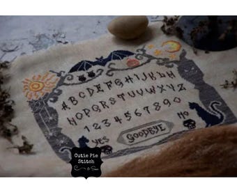 COTTAGE GARDEN SAMPLINGS "Witch Board" Counted Cross Stitch Pattern~Halloween Cross Stitch Pattern~Ouija Board Cross Stitch Pattern