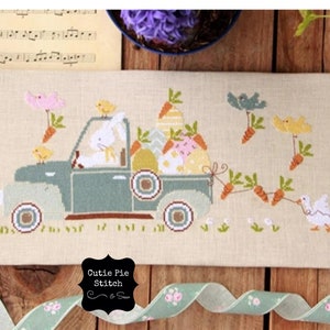 CLEARANCE MADAME CHANTILLY &quot;A Cargo of Eggs&quot; Counted Cross Stitch Pattern~Easter Cross Stitch~Spring Cross Stitch Pattern~Chicken~Ducks