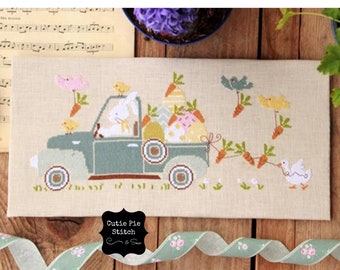 CLEARANCE MADAME CHANTILLY "A Cargo of Eggs" Counted Cross Stitch Pattern~Easter Cross Stitch~Spring Cross Stitch Pattern~Chicken~Ducks