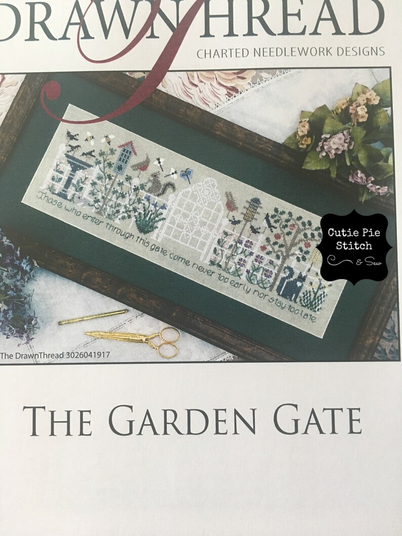 Kreuzstich-Muster das Gartentor durch den gezeichneten Faden | Etsy