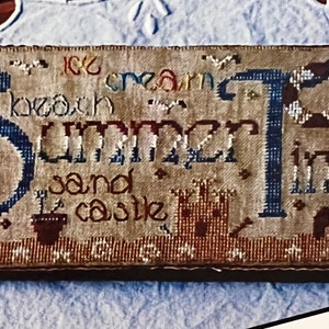 NEW YORK DREAMER &quot;Summer Time&quot; Counted Cross Stitch Pattern~Summer Sampler Cross Stitch Pattern~Coastal Cross Stitch~Sandcastle~Beach Decor