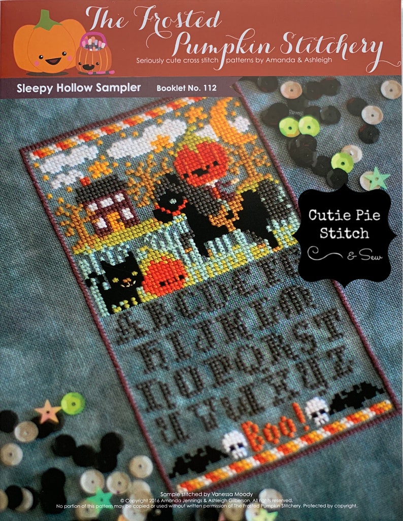 FROSTED PUMPKIN STITCHERY Sleepy Hollow Sampler | Etsy