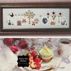 CRICKET COLLECTION &quot;Cottage Welcome&quot; Counted Cross Stitch Pattern~Welcome Cross Stitch Pattern~Cottage Cross Stitch