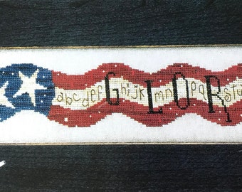 BENT CREEK "Glory Flag" Counted Cross Stitch Pattern~American Flag Cross Stitch~Patriotic Cross Stitch~Americana~Flag Sampler Cross Stitch