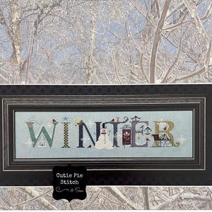 CRICKET COLLECTION &quot;Winter&quot; Counted Cross Stitch Pattern~Winter Cross Stitch Pattern~Seasonal Cross Stitch Pattern~Winter Decor