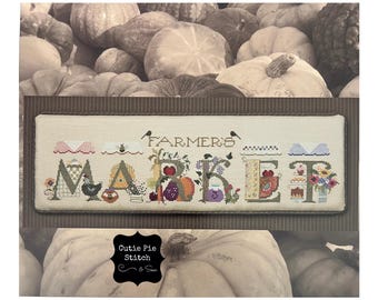 CRICKET COLLECTION &quot;Farmer’s Market&quot; Counted Cross Stitch Pattern~Farmer’s Market Cross Stitch Pattern~