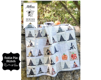 Quilt Pattern MELISSA MORNTENSON "Halloween Haberdashery" Multi Project Quilt Pattern~Modern Quilt Pattern~Halloween Quilt Pattern~Autumn