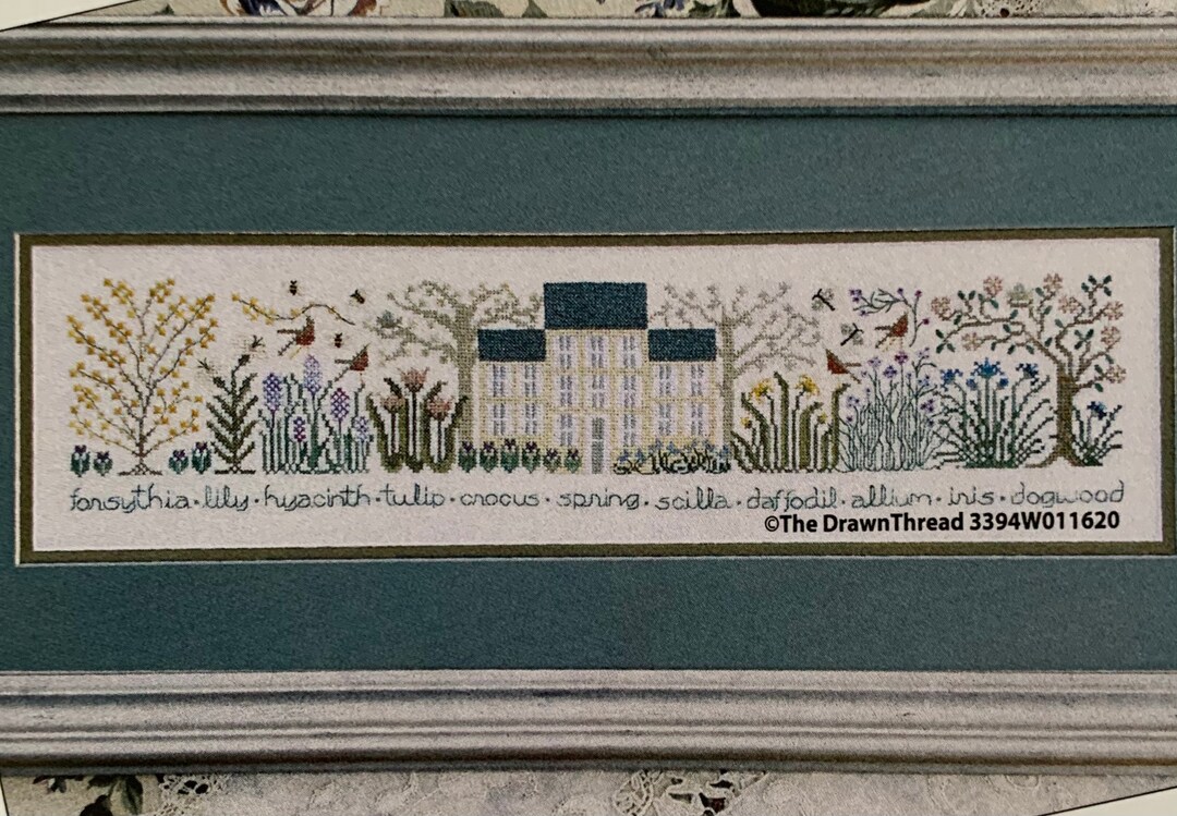THE DRAWN THREAD "the Spring Garden" Counted Cross Stitch Pattern ...