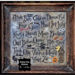 COTTAGE GARDEN SAMPLINGS &quot;Halloween Sampler 2&quot; Counted Cross Stitch Pattern~Halloween Cross Stitch Pattern~Halloween Sampler Version 2