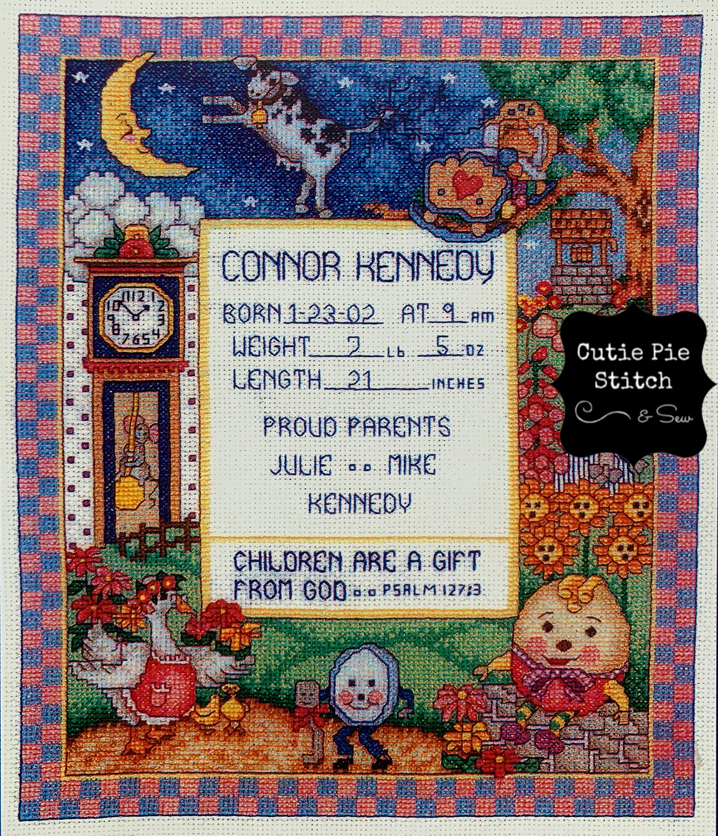 BOBBIE G. DESIGNS fairy Tale Baby Counted Cross - Etsy Israel