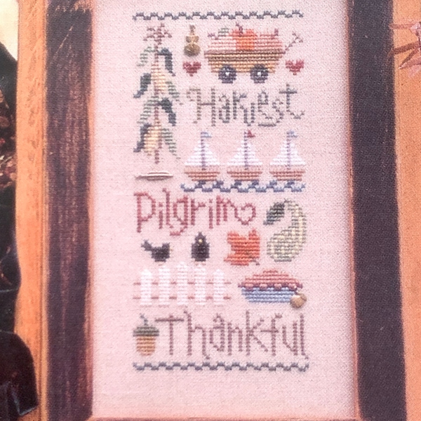 LIZZIE KATE "Thankful Sampler" Counted Cross Stitch Pattern~Thanksgiving Cross Stitch Pattern~Harvest Cross Stitch Pattern~Autumn Embroidery