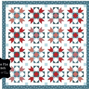Quilt Pattern CLEARANCE MATERIAL GIRL &quot;Stargazer&quot; Quilt & Table Runner Pattern~Star Quilted Table Runner Pattern~Throw Size Quilt Pattern