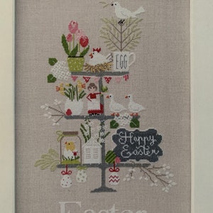 MADAME CHANTILLY &quot;Celebrate Easter &quot; Counted Cross Stitch Pattern~Easter Cross Stitch~Spring Cross Stitch Pattern~Chicken~Ducks~Easter eggs