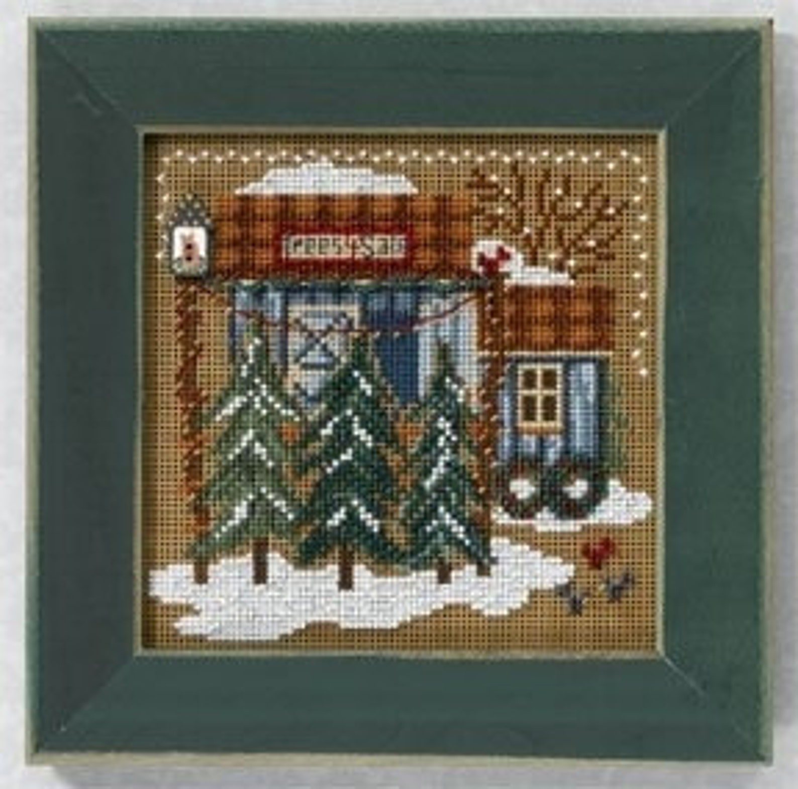 MILL HILL tree Farm Beaded Counted Cross Stitch Etsy