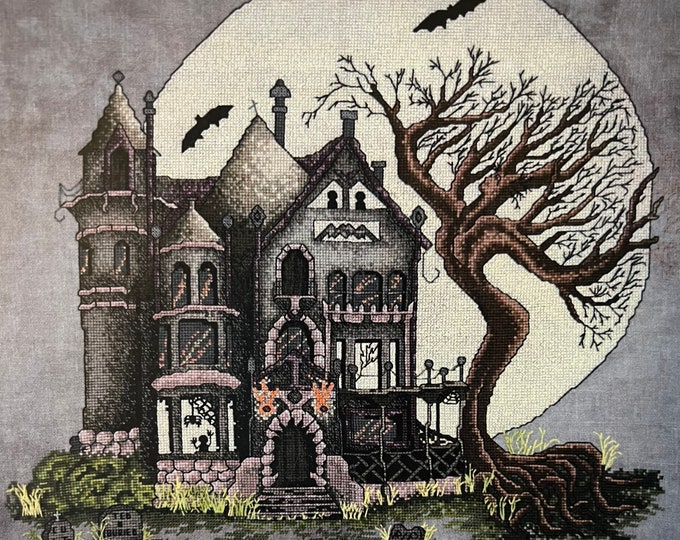 X'S & OH'S "spooky House" Counted Cross Stitch Pattern~halloween Cross ...
