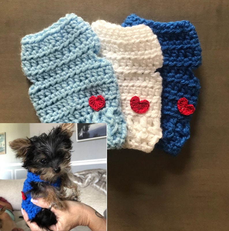 XXXXS Teacup Dog/puppy Sweater Three Colors Embellished With Etsy