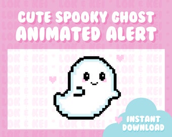 Animated Twitch Stream Alert | Cute Spooky Ghost | Pixel Art