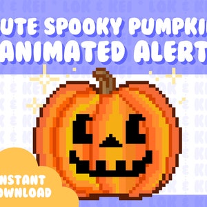 Animated Twitch Stream Alert | Cute Spooky Pumpkin | Pixel Art