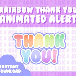 Geanimeerde Twitch Stream Alert | Bubble Rainbow Bedankt