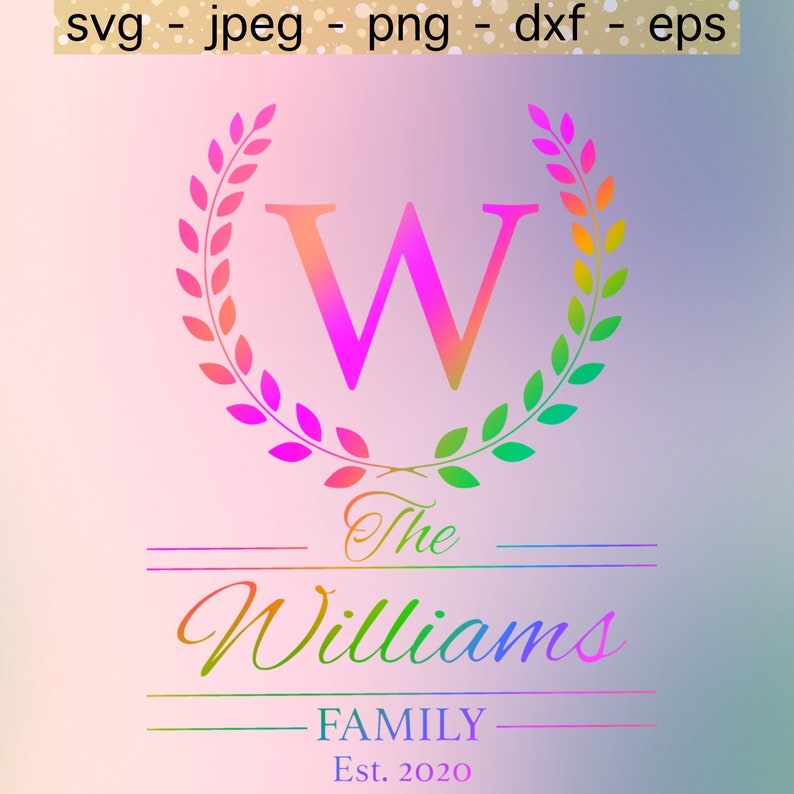 Download Family Name SVG Jpeg Png Dxf Eps Files Cricut Design for | Etsy