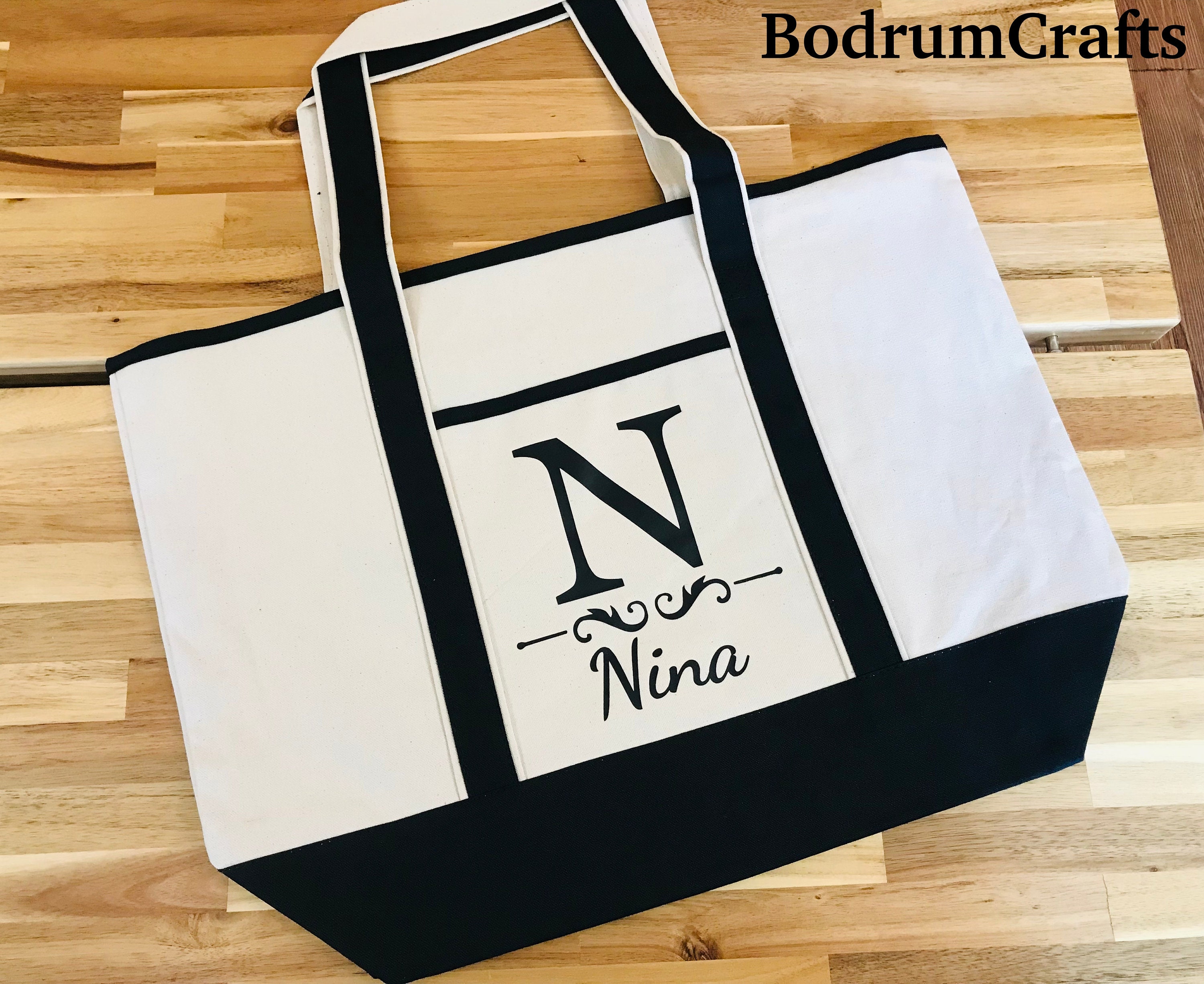 Custom Name Printed Tote Bags, Personalized Canvas Tote Bag With Names –  BodrumCrafts
