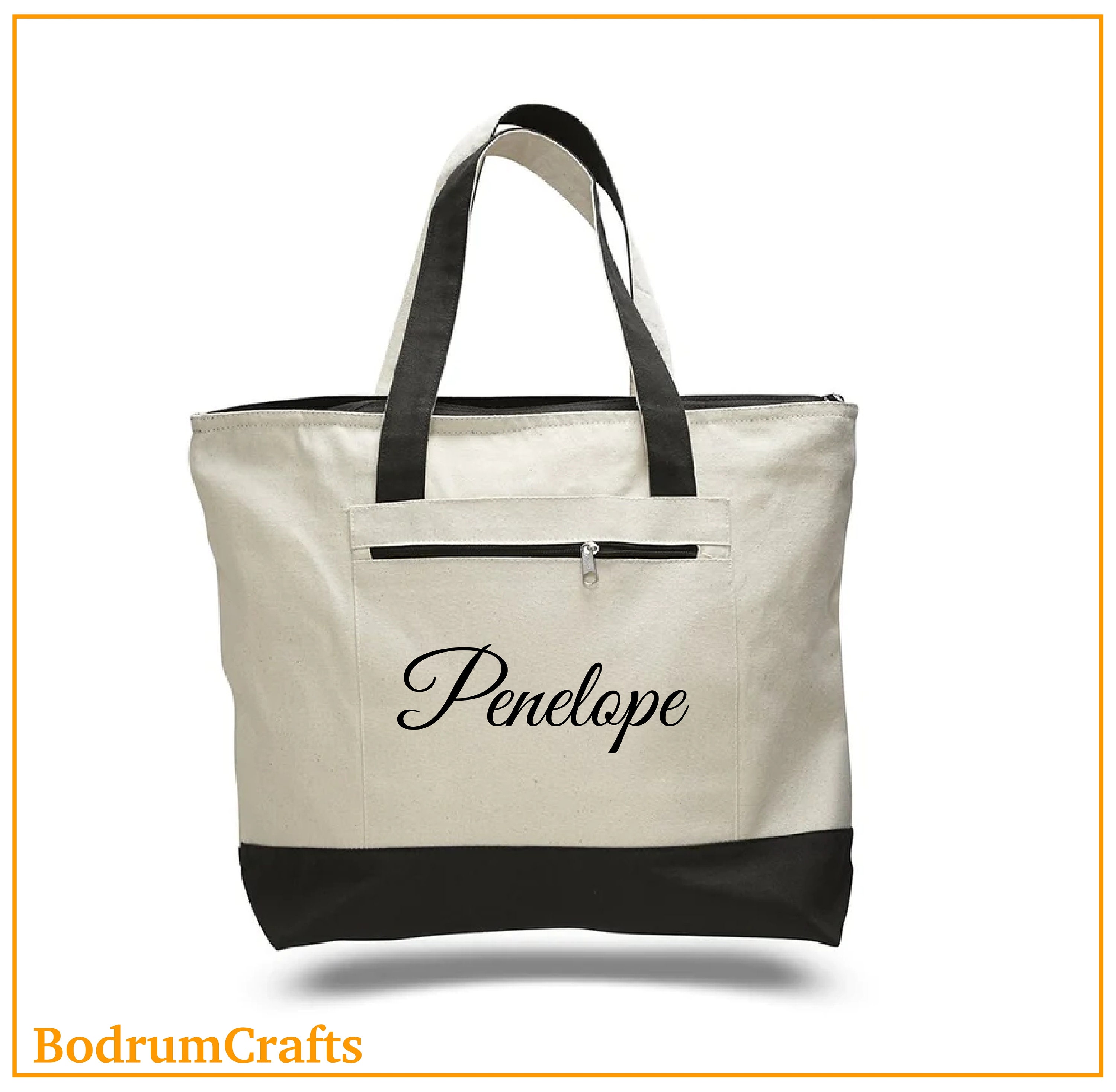 Custom Canvas Tote Bags With Name Personalized Bag With 