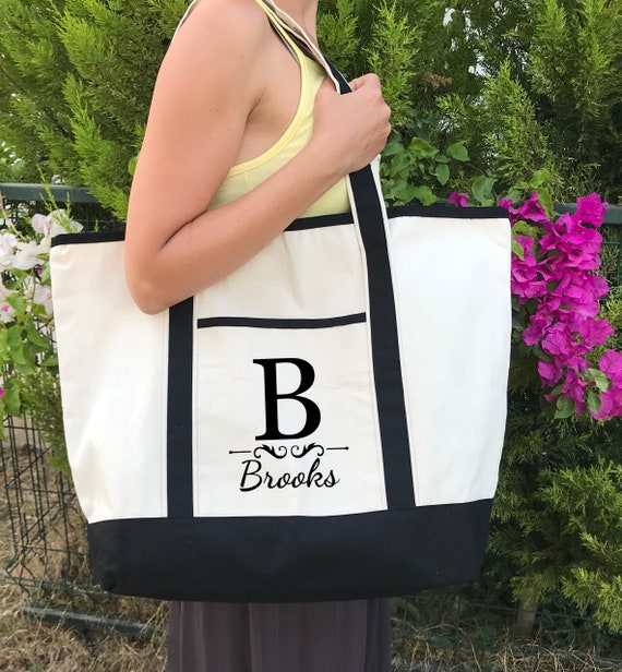 Tote-Monogrammed + Personalized Tote Bag