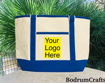 Custom Printed Bags with Logo, Personalized Canvas Tote Bags for Promotional, Cute Gifts, Large Size Beach Bags, Screen Printing Bags