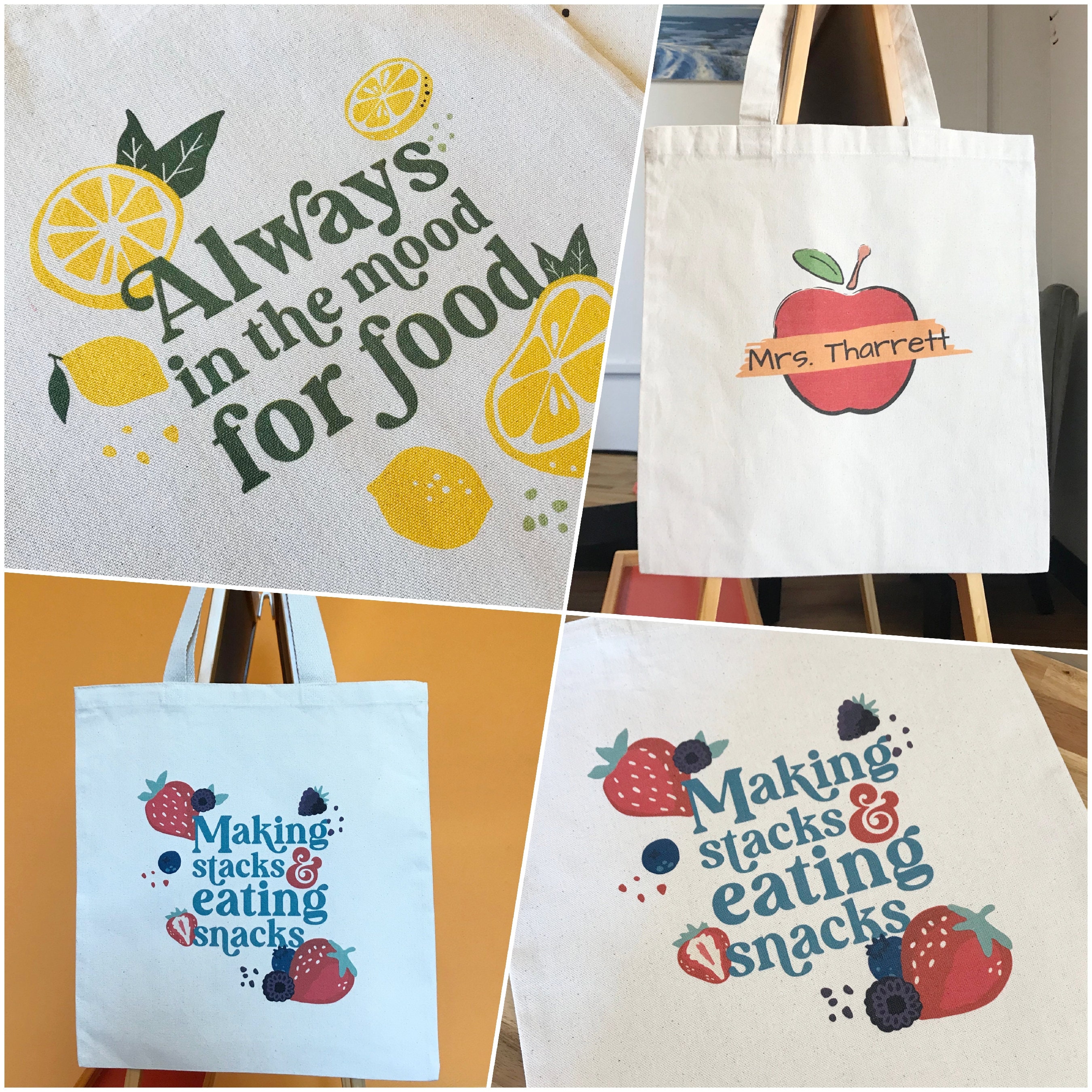Custom Printed Canvas Tote Bags, Bulk Reusable Logo Bags - Etsy