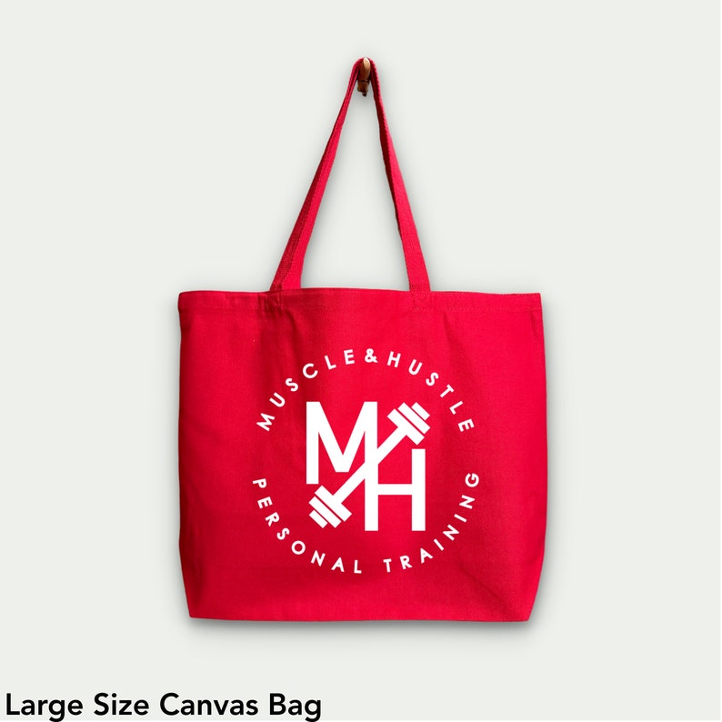 Custom Logo Printed Canvas Tote Bags, Large Size, Promotional Bag Bulk ...