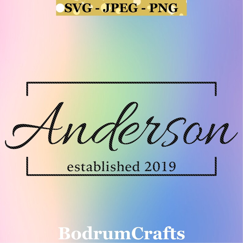 Download Family Name SVG Jpeg PNG Files Cricut Design for Name Sign ...