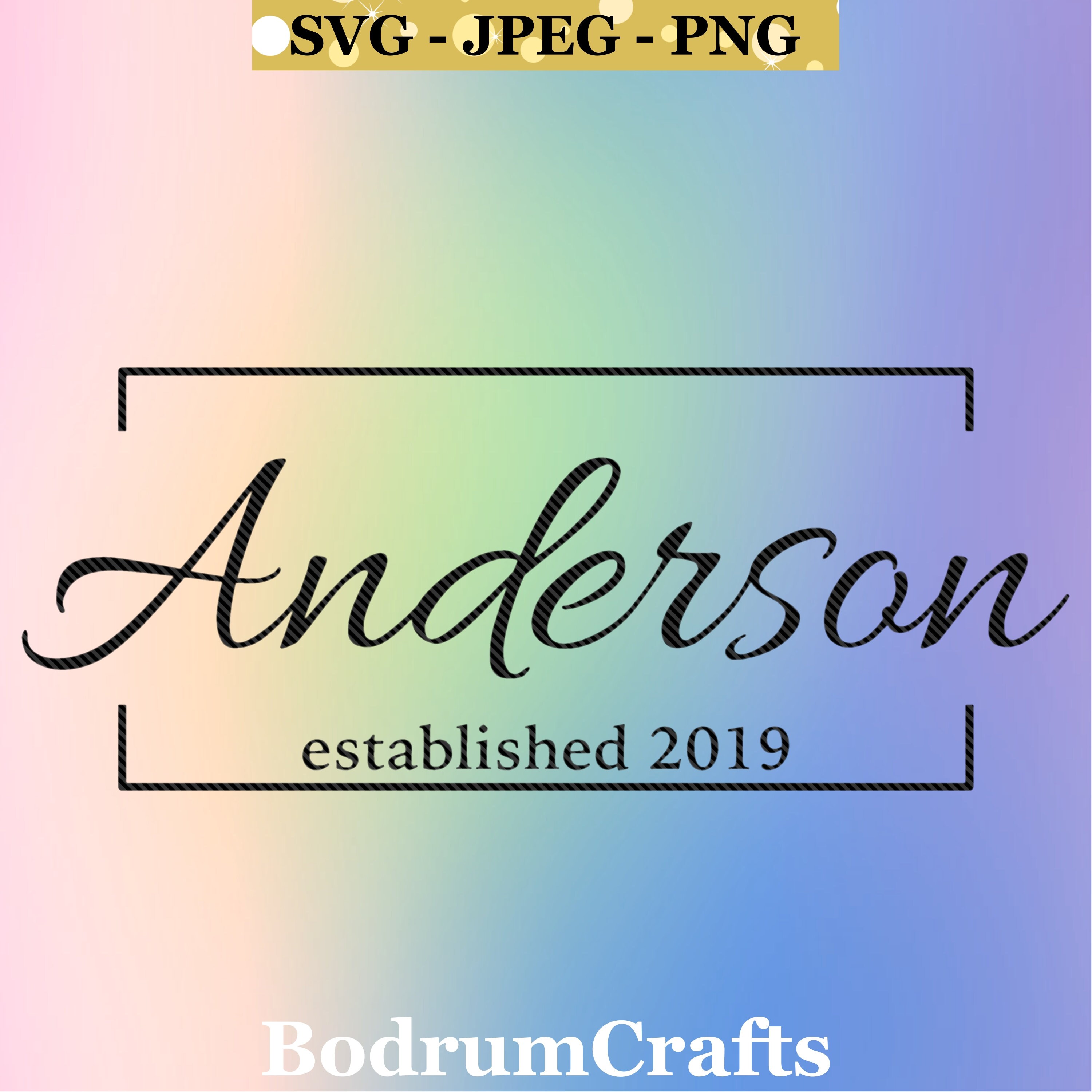 Download Family Name SVG Jpeg PNG Files Cricut Design for Name Sign ...