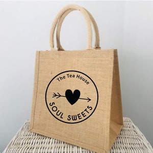 Custom Printed Jute Tote Bags, Personalized Burlap Tote Bags with Logo, Promotional Gift Bags in Bulk, Logo Printed Gifts, Beach Totes