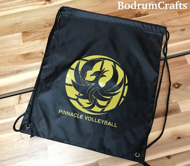 Custom Logo Printed Drawstring Backpacks, Personalized Polyester Cinch ...