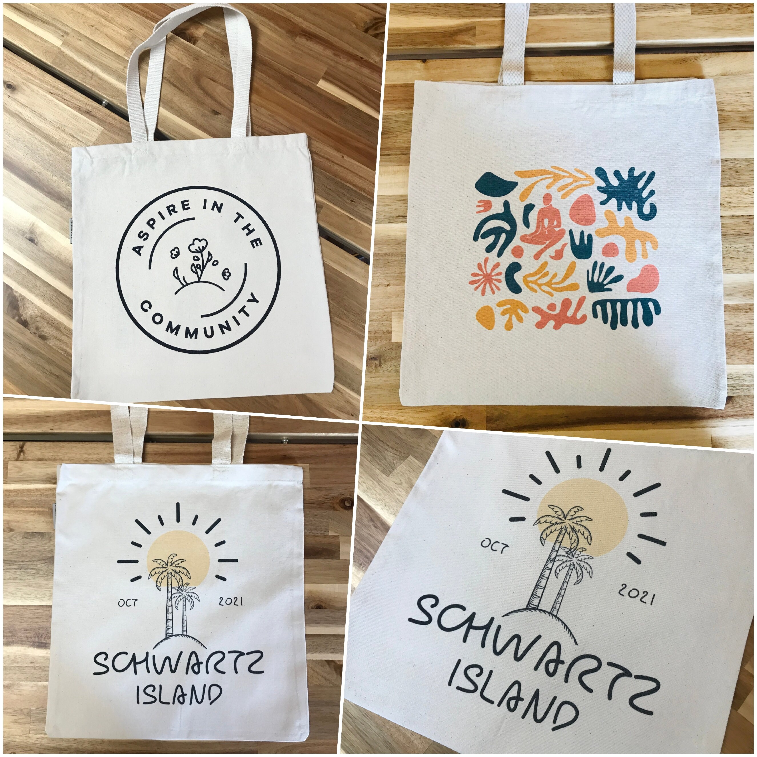 Custom Printed Canvas Tote Bags, Bulk Reusable Logo Bags - Etsy