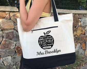 Teacher Tote Bag Teacher Gift Teacher Tote Teacher - Etsy