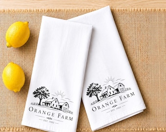Personalized Flour Sack Tea Towels | Custom Logo Kitchen Towel | Bulk Wholesale