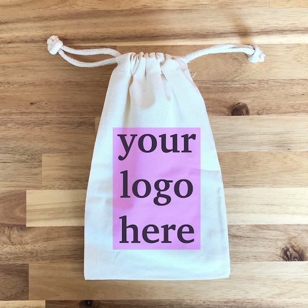 Cotton Bags With Drawstring Printed Etsy