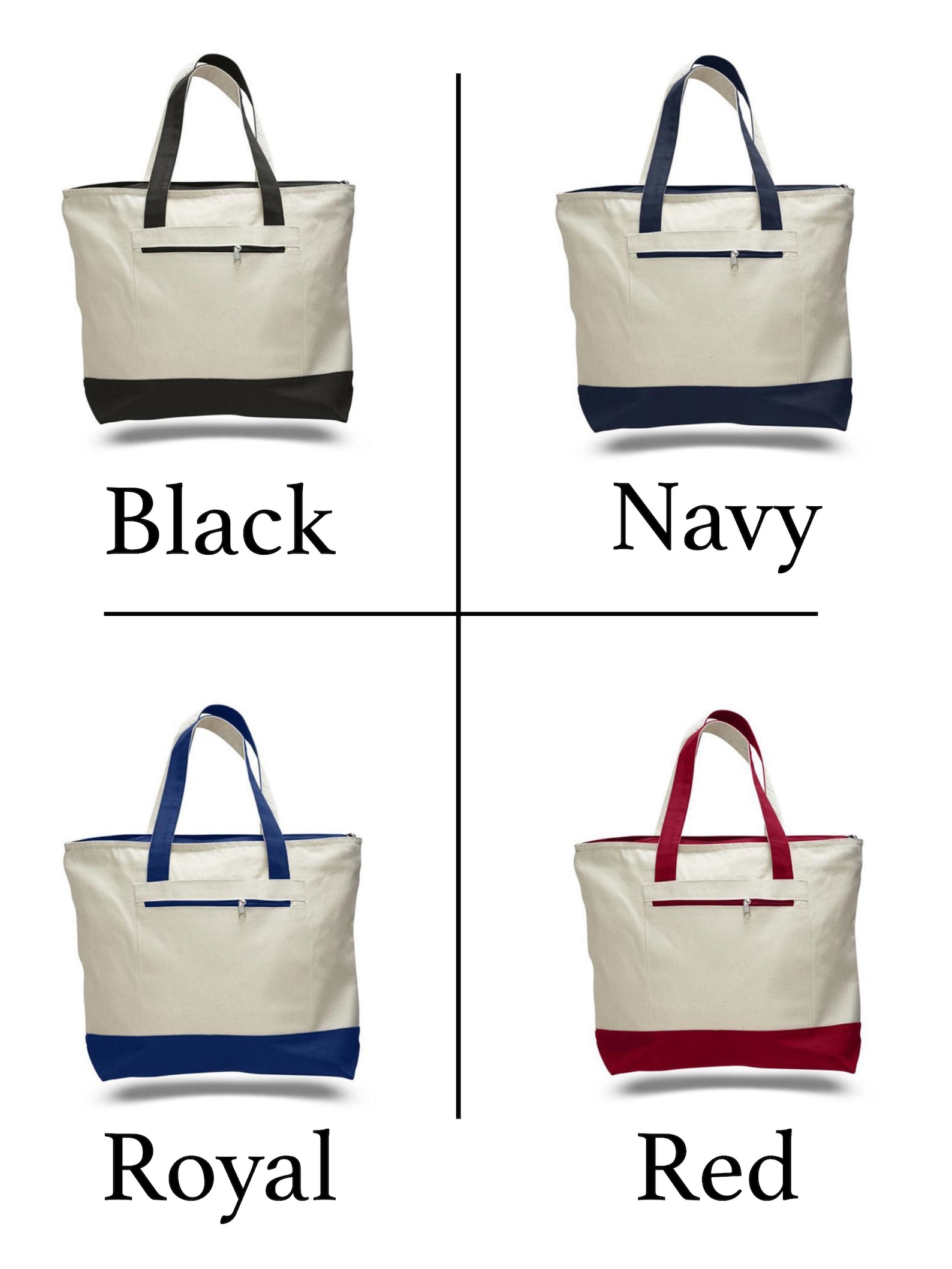 Custom Canvas Tote Bags With Logo Personalized Monogrammed Etsy