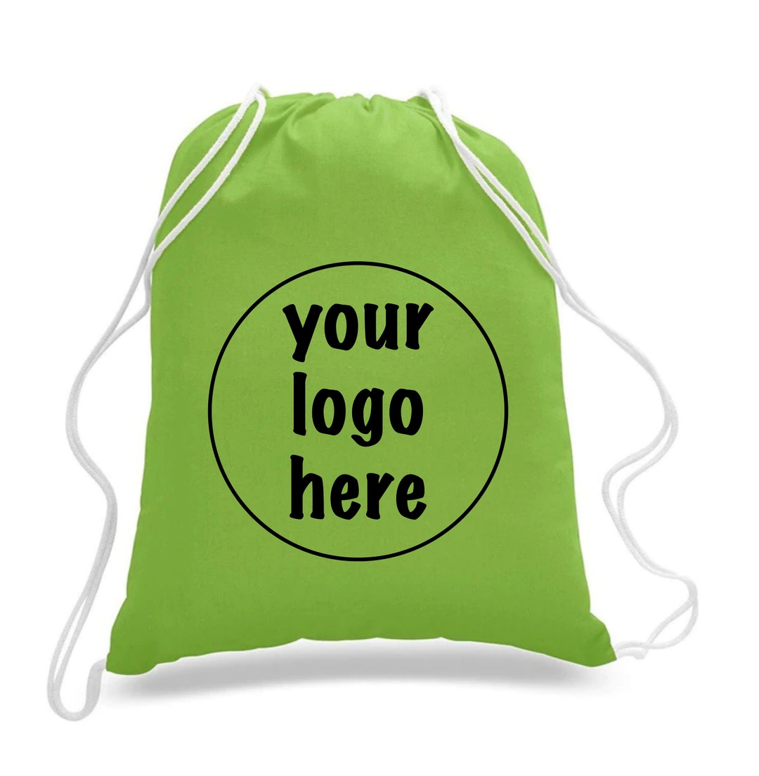 Custom Drawstring Bags Personalized Cotton Backpacks Etsy