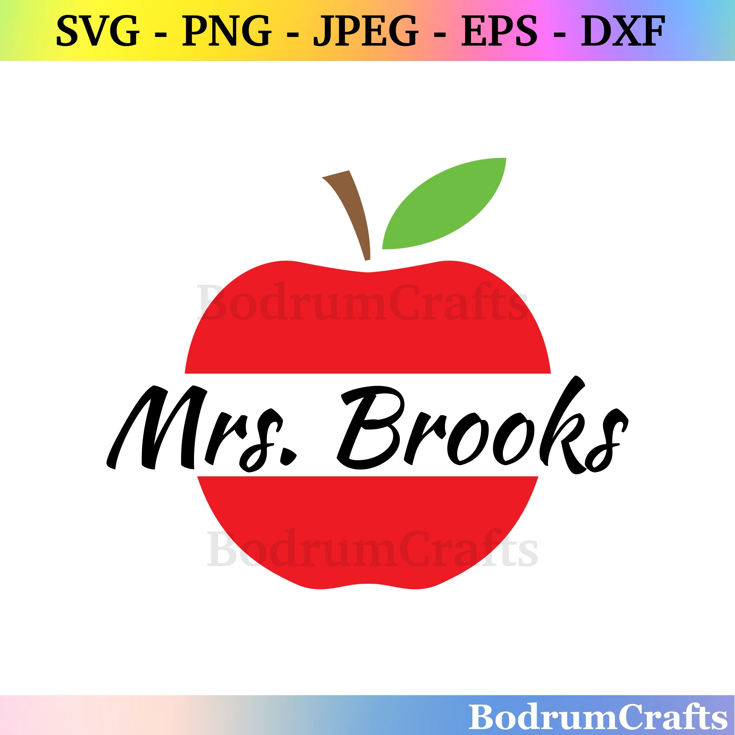 Apple Design Teacher SVG File Digital Instant Download Etsy