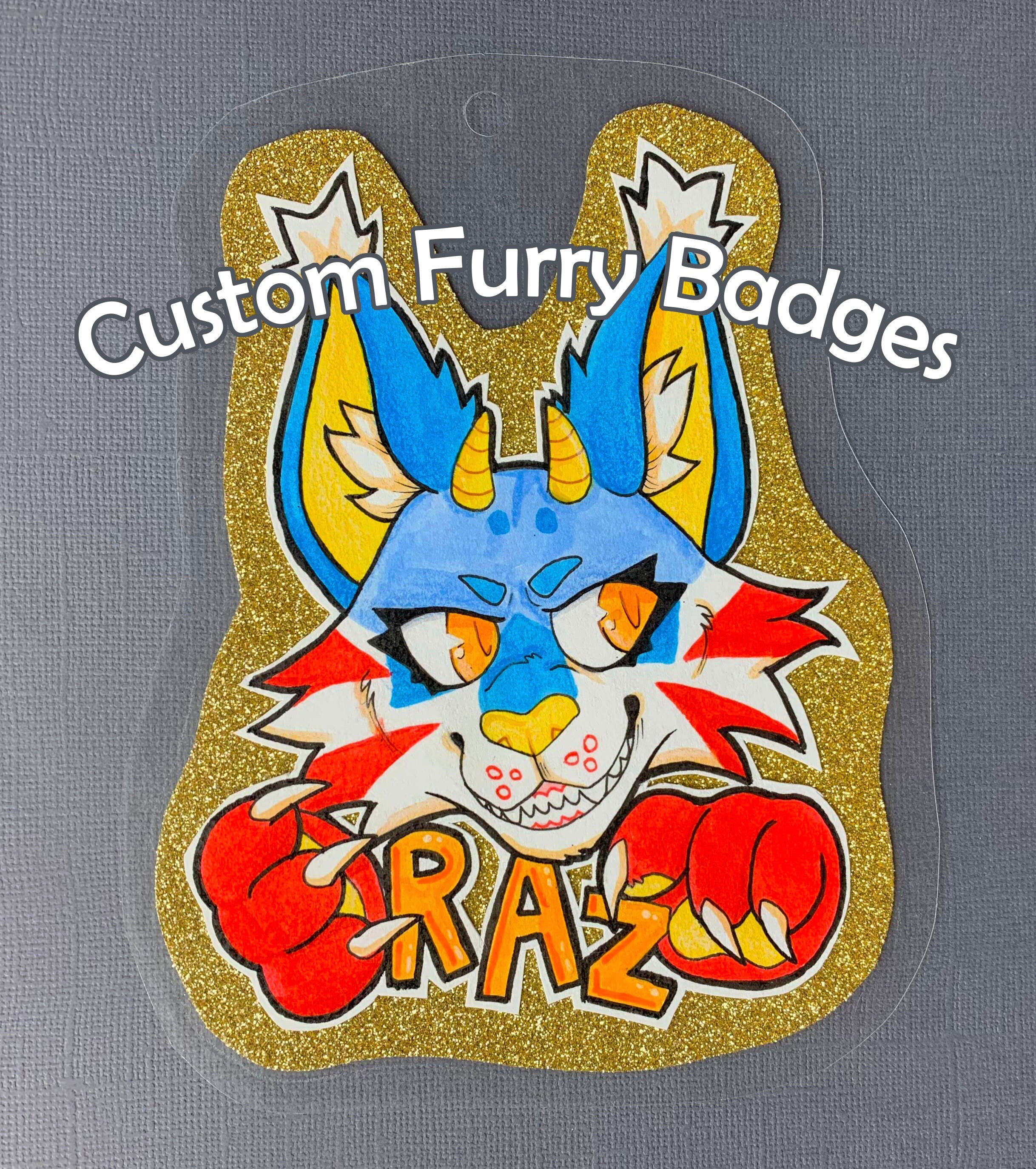 Custom Laminated Furry Badge | Etsy