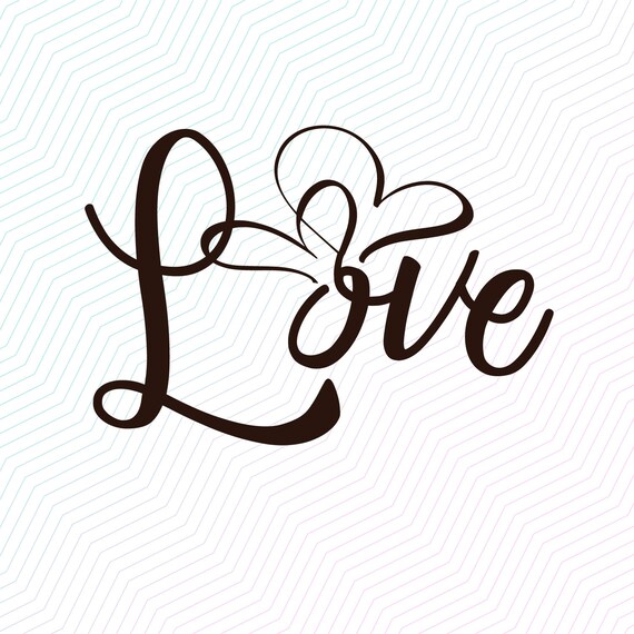 Download Love Heart svg pdf jpeg file for cricut and silhouette | Etsy
