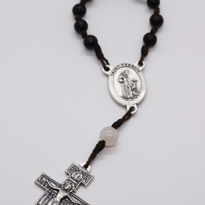 Franciscan Chaplet | St. Francis Chaplet | Catholic Pocket Rosary | St. Francis One Decade Rosary | Wooden Rosary | Madie Grace Designs